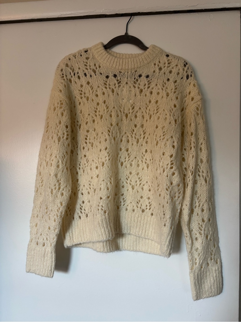 Madewell Pointelle Stitch Drop Shoulder Sweater